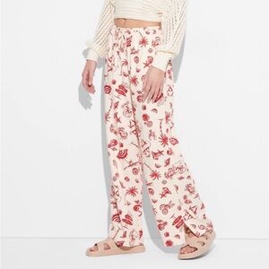 Wild Fable / Target /// Red Seashell Linen Pants - Size XL